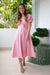 The Lotus Dress - Pinstripe Pink - Sparrow & Finch Boutique