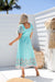 The Lotus Dress - Teal Blossom - Sparrow & Finch Boutique
