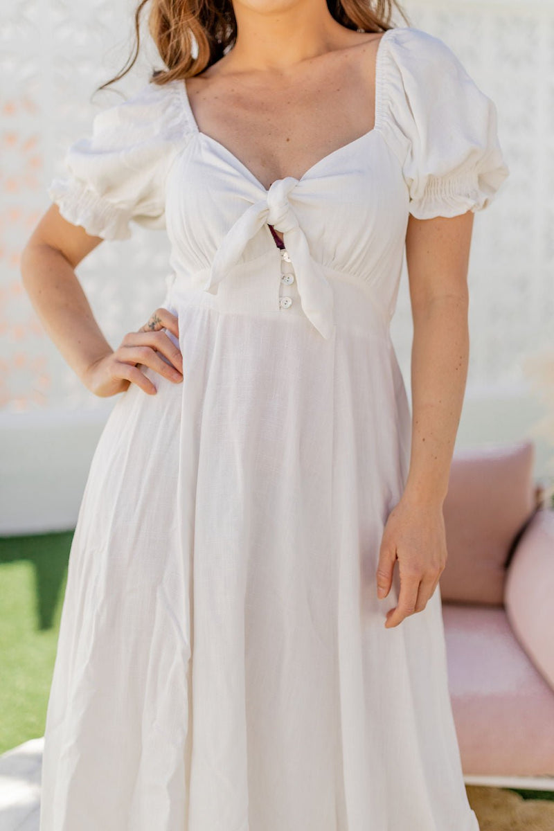The Lotus Dress - White
