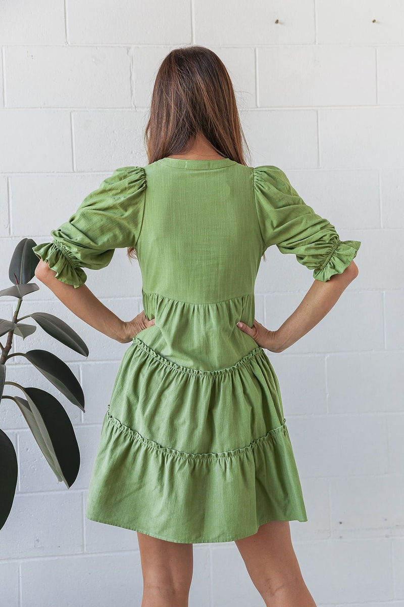 The Lyra Dress - Olive