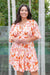 The Macy Dress - Floral Peach - Sparrow & Finch Boutique