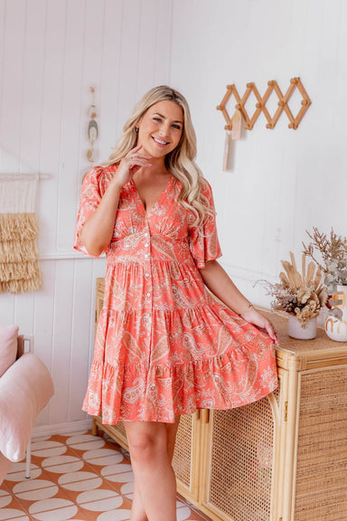 The Macy Dress - Pumpkin Spice - Sparrow & Finch Boutique