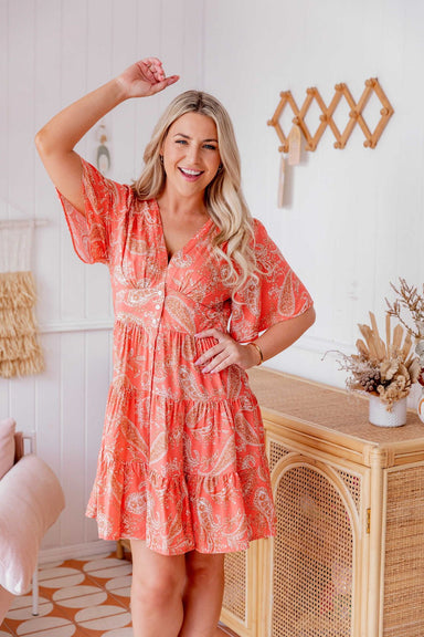 The Macy Dress - Pumpkin Spice - Sparrow & Finch Boutique