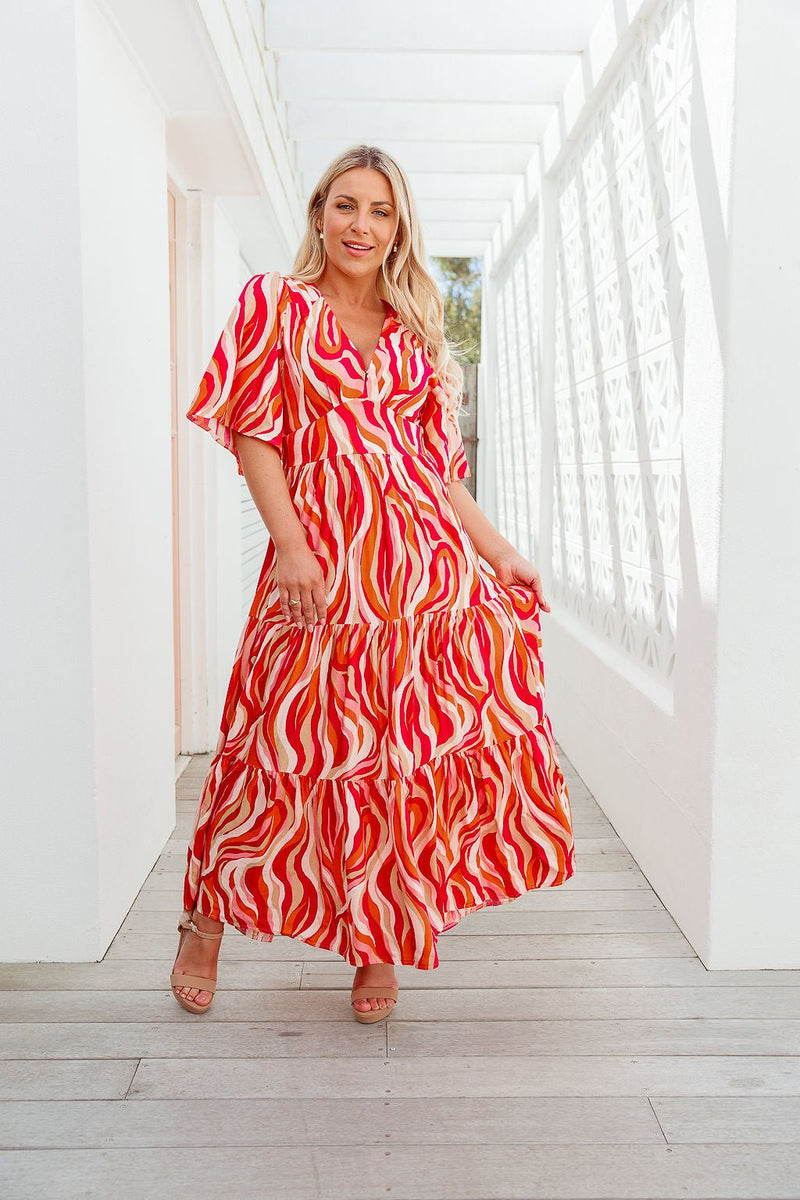The Marina Dress - Cherry Swirl