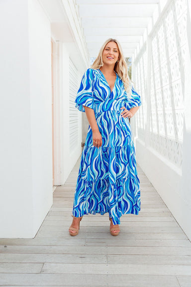 The Marina Dress - Ocean Swirl - Sparrow & Finch Boutique