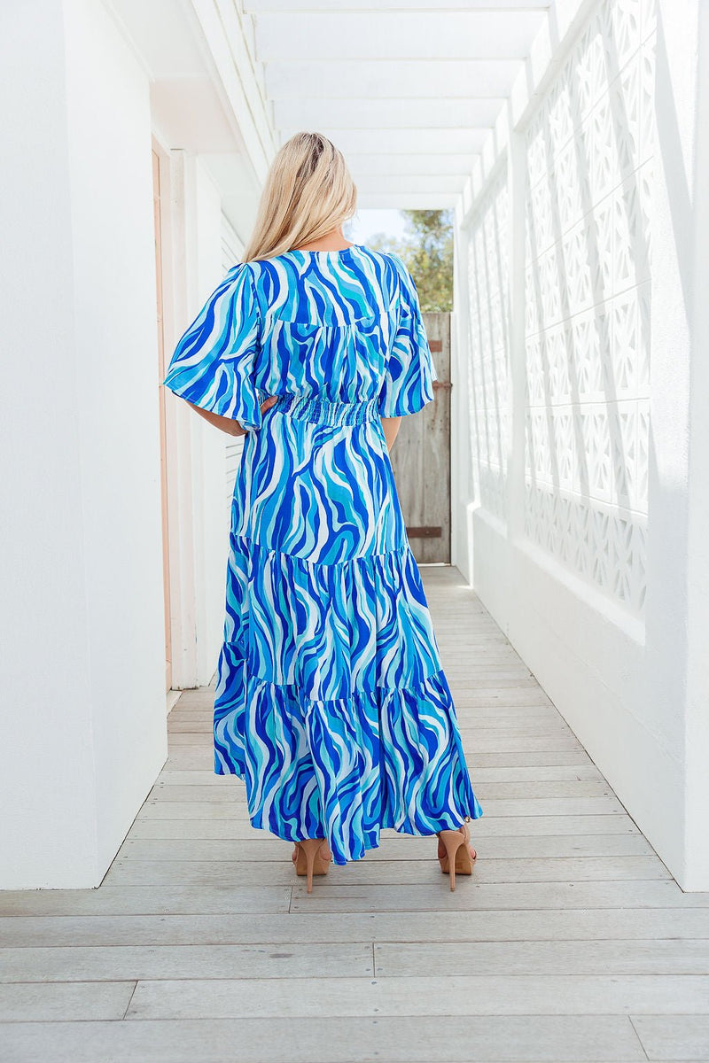 The Marina Dress - Ocean Swirl