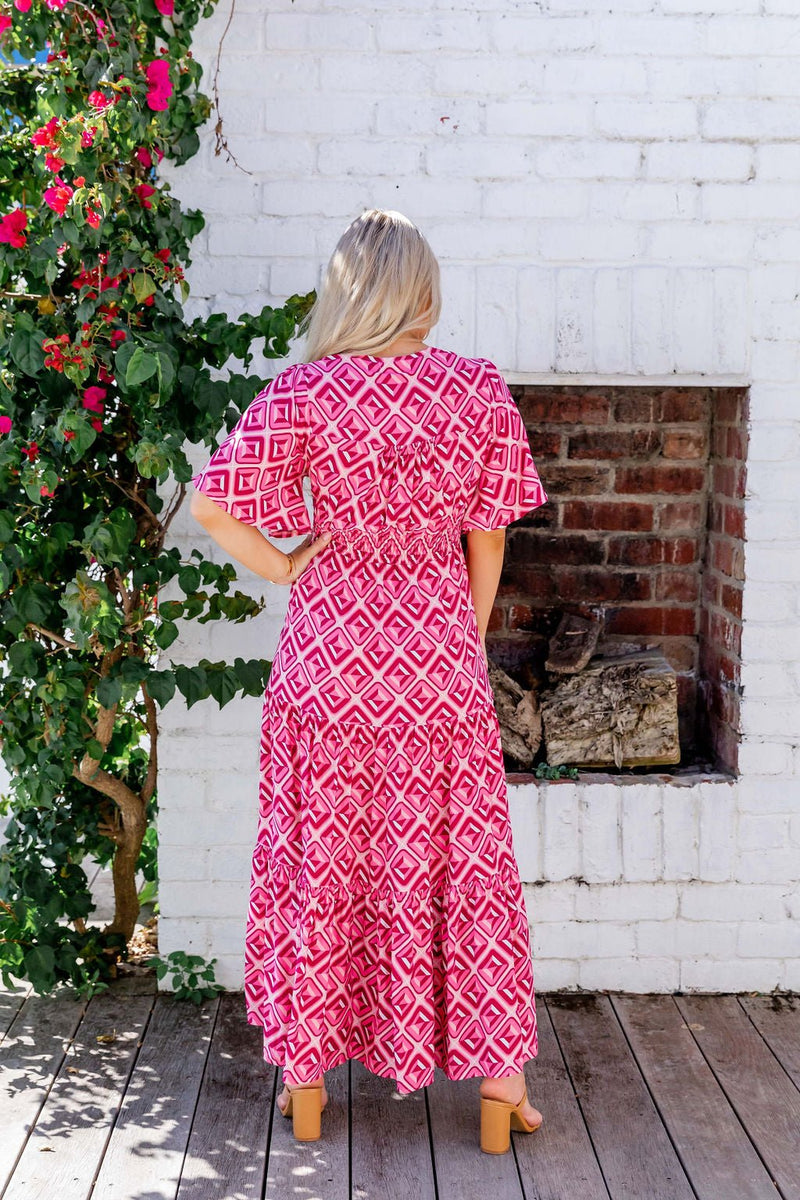 The Marina Dress - Retro Pink