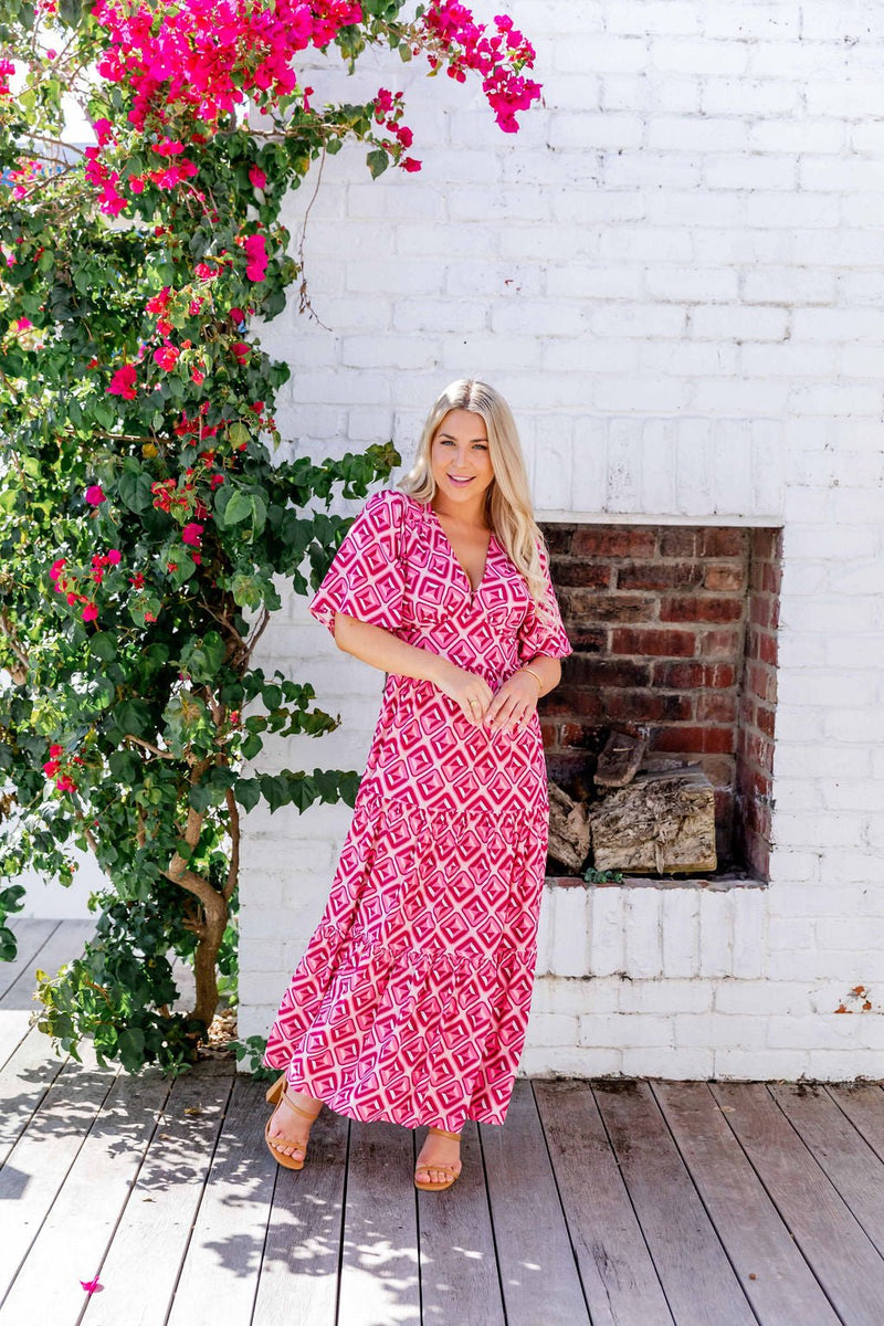 The Marina Dress - Retro Pink