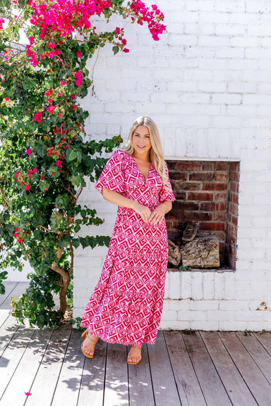 The Marina Dress - Retro Pink - Sparrow & Finch Boutique