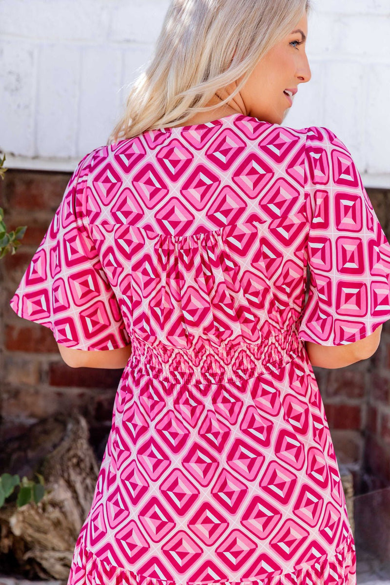 The Marina Dress - Retro Pink