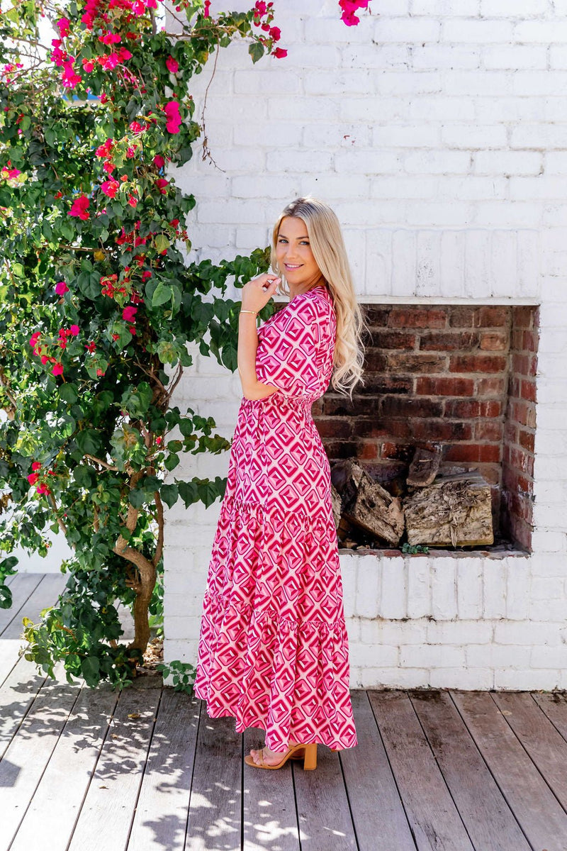 The Marina Dress - Retro Pink