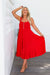 The Marisol Dress - Radiant Red - Sparrow & Finch Boutique