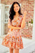 The Melanie Wrap Dress - Peach - Sparrow & Finch Boutique