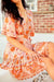 The Melanie Wrap Dress - Peach - Sparrow & Finch Boutique