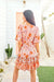 The Melanie Wrap Dress - Peach - Sparrow & Finch Boutique