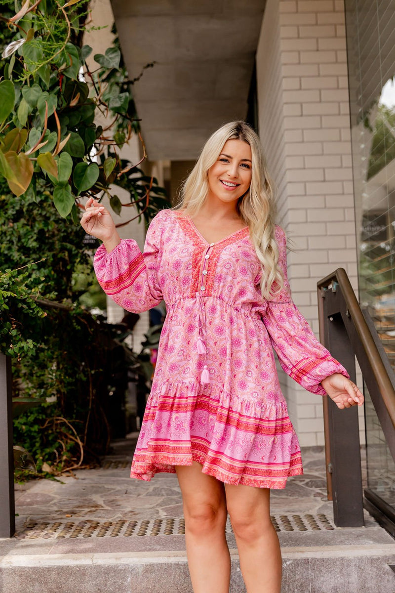 The Mera Dress - Flamingo