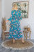The Miami Dress - Teal Bouquet - Sparrow & Finch Boutique
