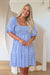 The Mica Dress - Striped Blue - Sparrow & Finch Boutique