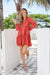 The Natalie Dress - Blood Orange - Sparrow & Finch Boutique