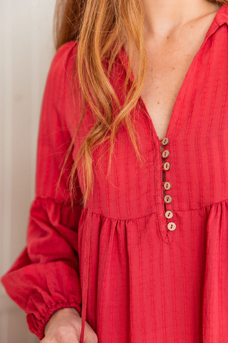 The Natalie Dress - Candy Apple