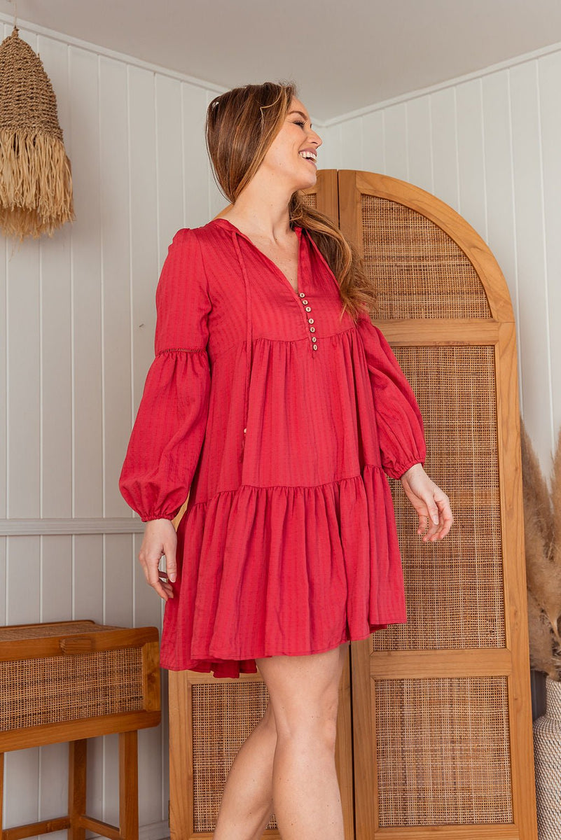 The Natalie Dress - Candy Apple