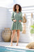 The Natalie Dress - Checkered Green - Sparrow & Finch Boutique