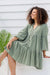 The Natalie Dress - Checkered Green - Sparrow & Finch Boutique