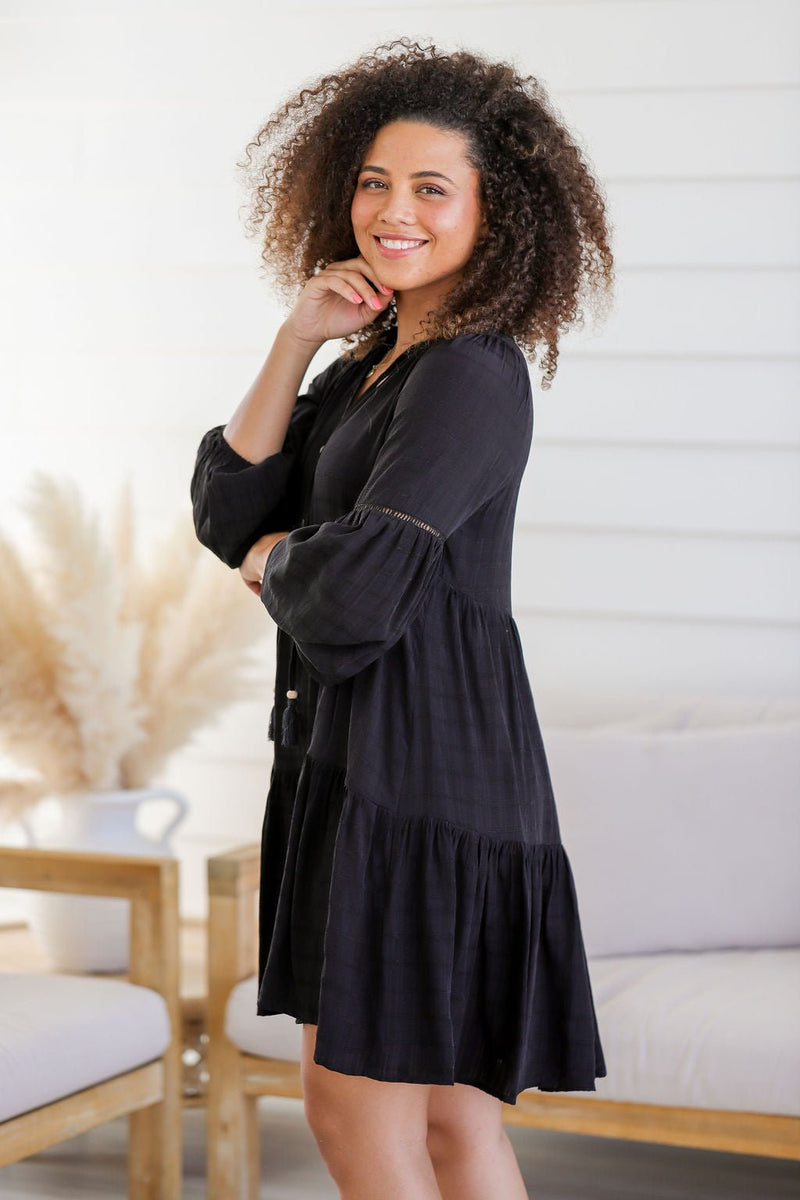The Natalie Dress - Ebony