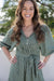 The Odette Dress - Green Gingham - Sparrow & Finch Boutique