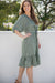 The Odette Dress - Green Gingham - Sparrow & Finch Boutique