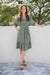 The Odette Dress - Green Gingham - Sparrow & Finch Boutique