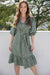 The Odette Dress - Green Gingham - Sparrow & Finch Boutique