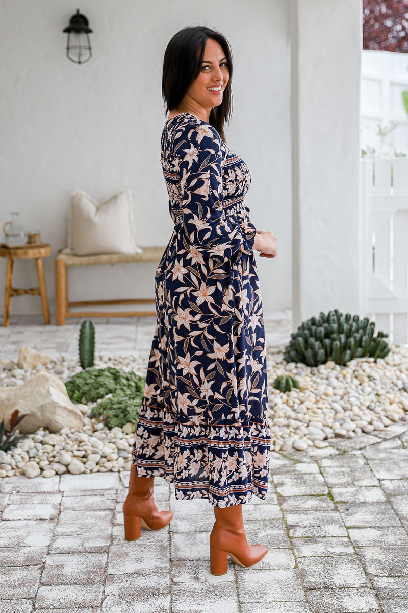 The Parker Dress - Royal Floral