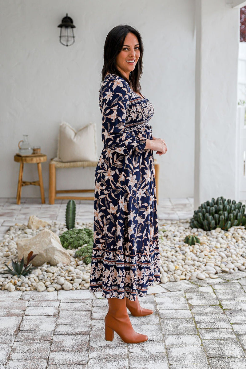 The Parker Dress - Royal Floral