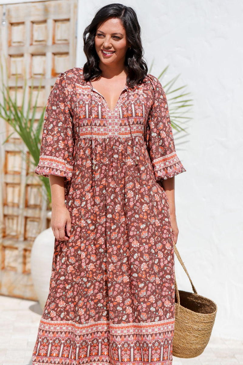 The Pisces Dress - Floral Copper