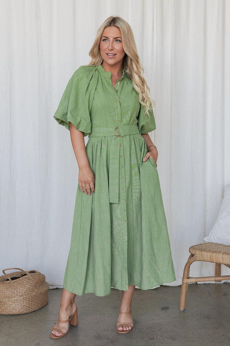 The Priya Dress - Olive