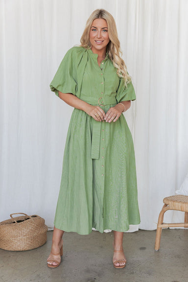 The Priya Dress - Olive - Sparrow & Finch Boutique