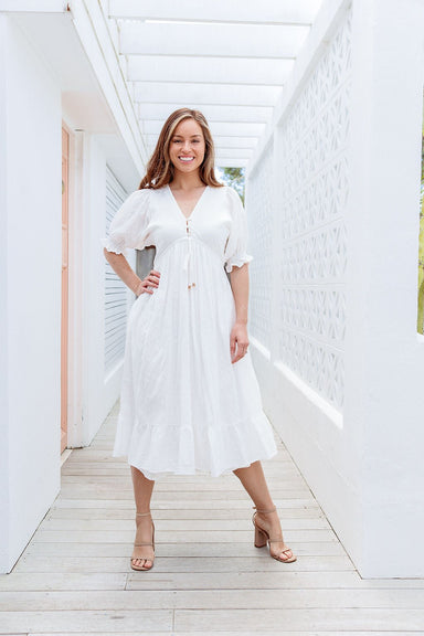 The Raine Dress - Snow - Sparrow & Finch Boutique