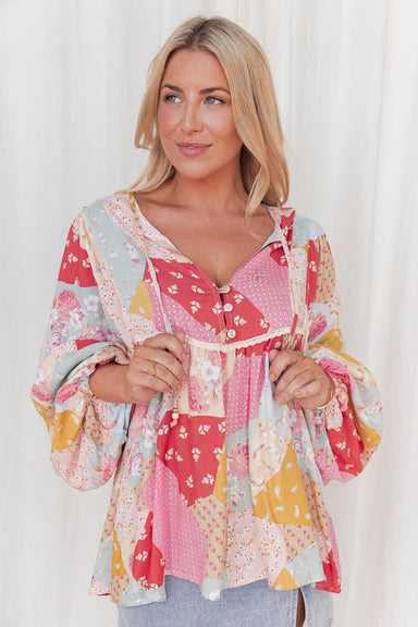 The Ramona Top - Pastel Patchwork - Sparrow & Finch Boutique