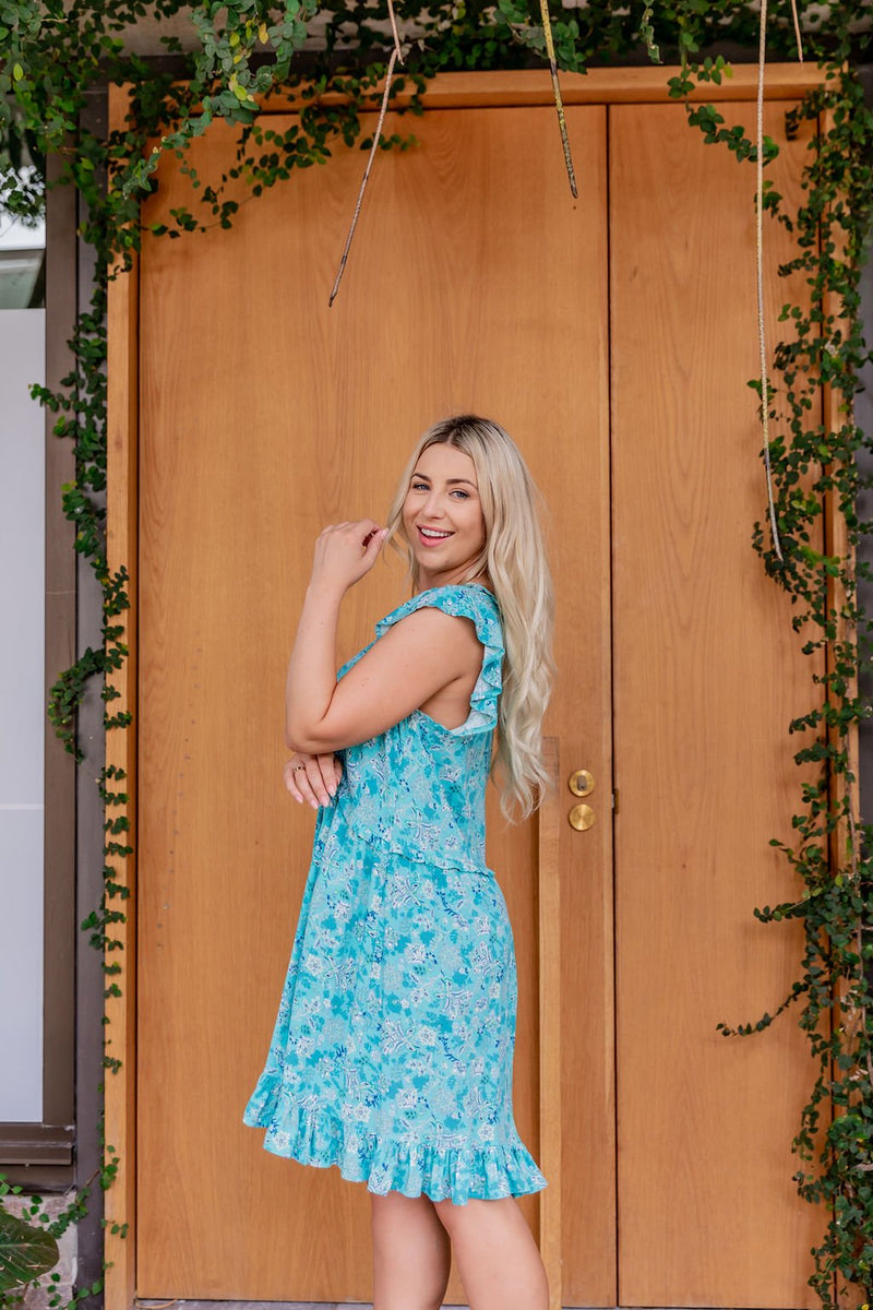 The Rosetta Dress - Spring Turquoise