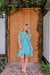 The Rosetta Dress - Spring Turquoise - Sparrow & Finch Boutique