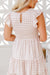 The Samira Dress - Light Nude Gingham - Sparrow & Finch Boutique