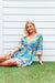 The Saskia Dress - Tropical Blue - Sparrow & Finch Boutique