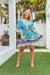 The Saskia Dress - Tropical Blue - Sparrow & Finch Boutique