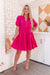 The Saturn Dress - Electric Pink - Sparrow & Finch Boutique