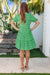 The Saturn Dress - Sensational Green - Sparrow & Finch Boutique