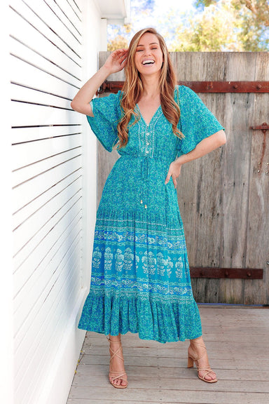 The Scarlett Dress - Dark Turquoise - Sparrow & Finch Boutique