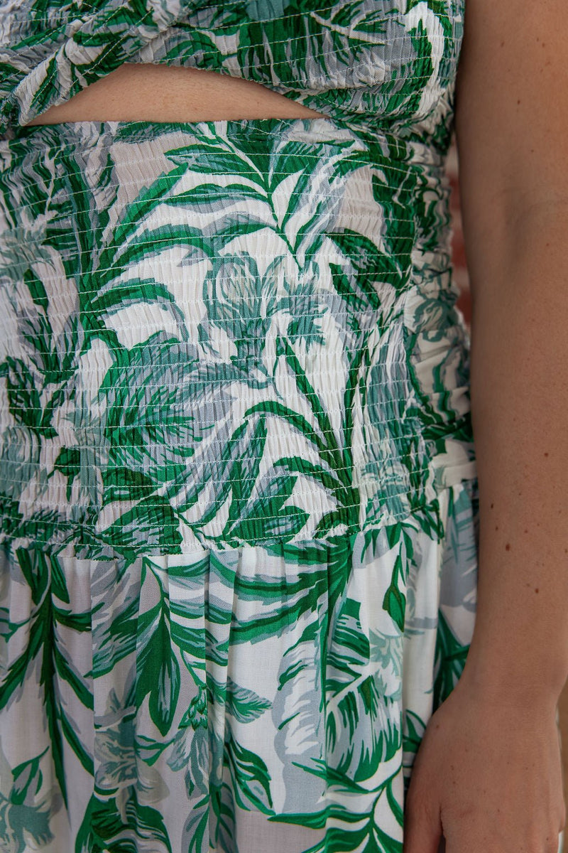 The Seville Dress - Tropical Fern