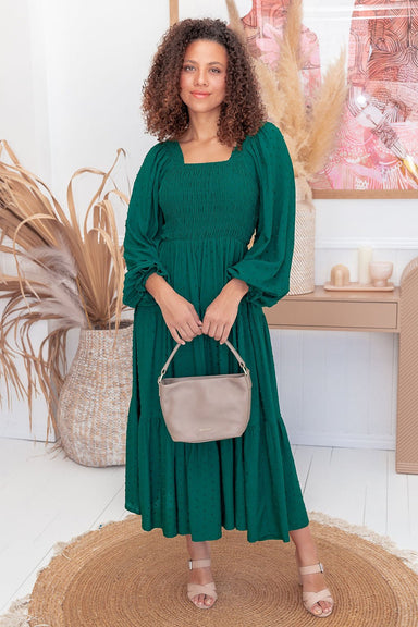 The Sherry Dress - Fern Green - Sparrow & Finch Boutique