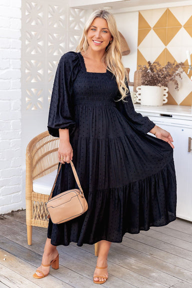 The Sherry Dress - Onyx - Sparrow & Finch Boutique